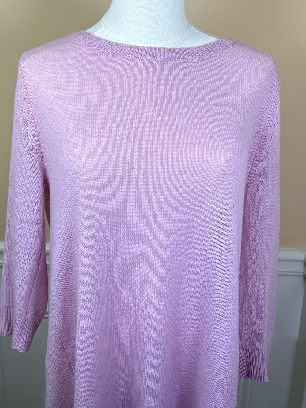 🎀 Elorie 100% Cashmere Dusty Lilac Pink Bow-Back Sweater Size S